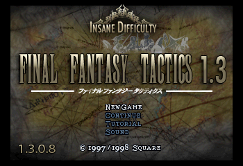 Final Fantasy Tactics 1.3 Title Screen